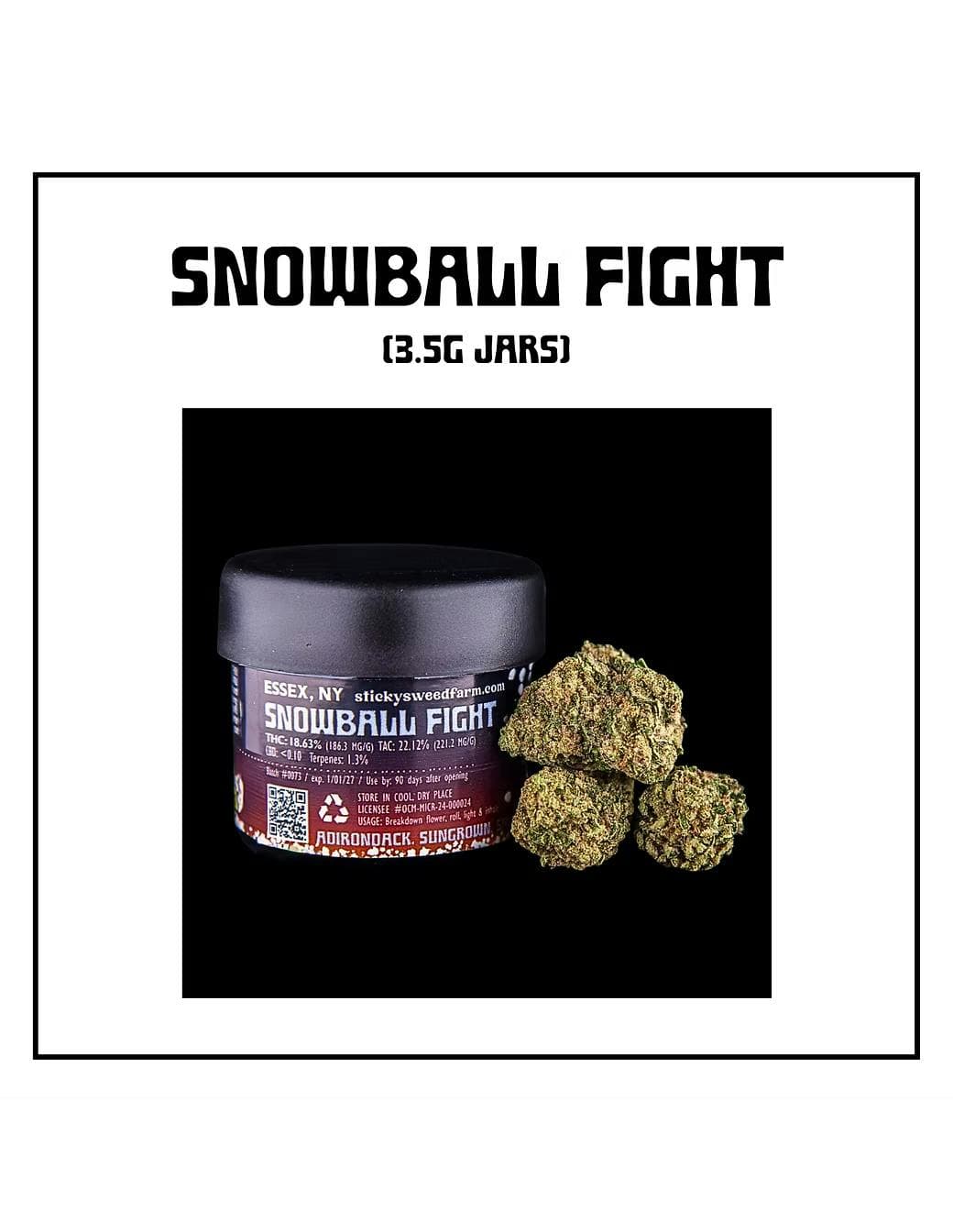 Snowball Fight • Flower •  3.5g - Sticky's Weed Farm | Treehouse Cannabis