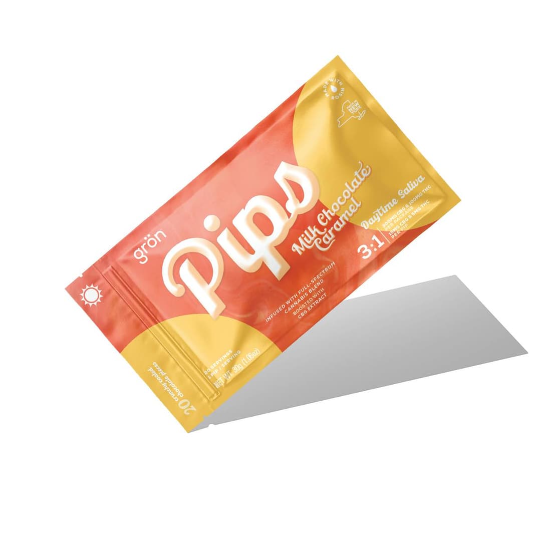 3:1 Milk Chocolate Caramel Pips - CBG/THC - Daytime Sativa - Grön | Treehouse Cannabis