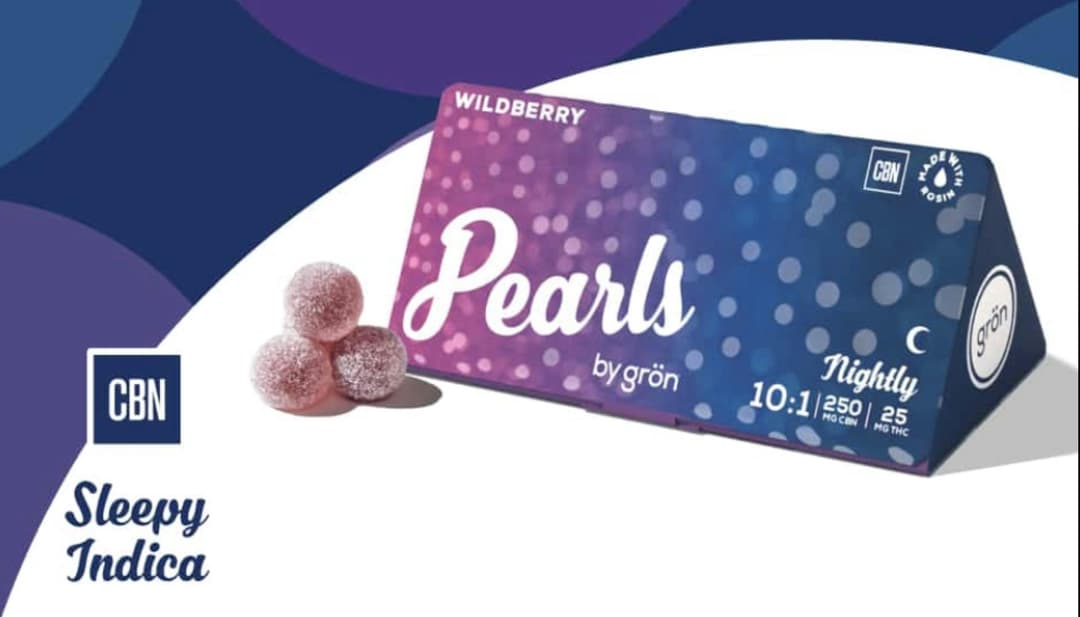 Wildberry Pearls 2:1 THC:CBN • Gron • 10 pack • 100mg - Grön | Treehouse Cannabis