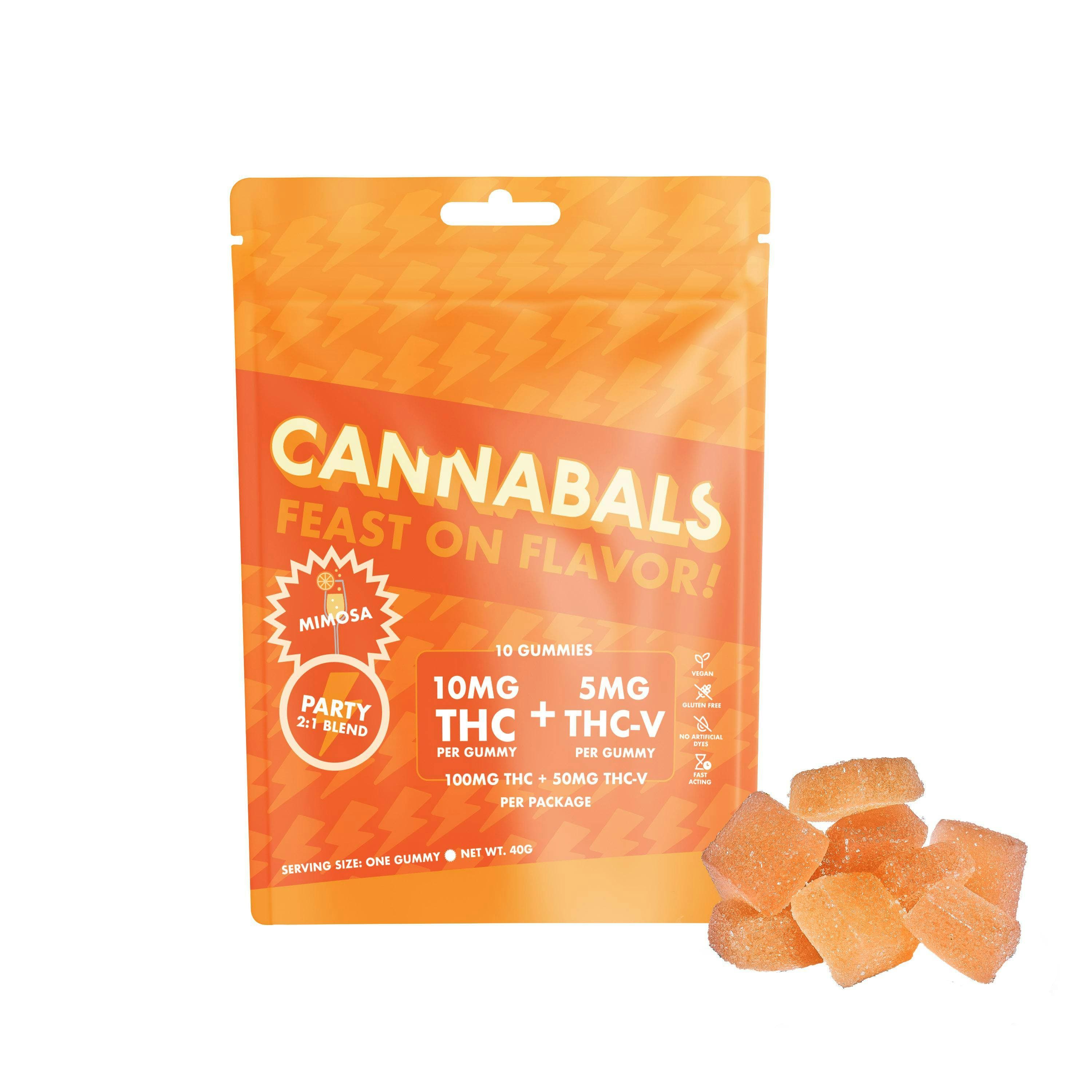 product image for Mimosa Party Blend 2:1 100mg THC / 50mg THC-V 10 pack