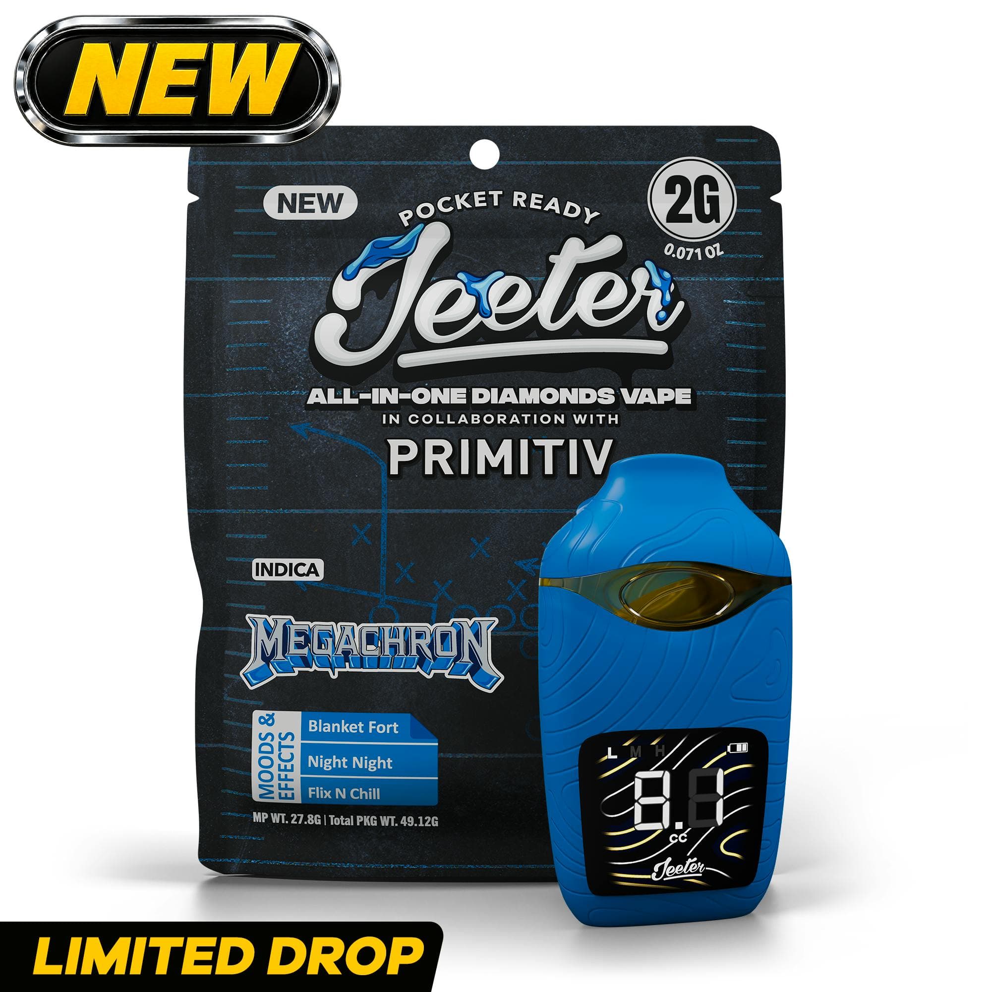 Megachron Jeeter x Primitiv XL Disposable Vape 2g - Jeeter