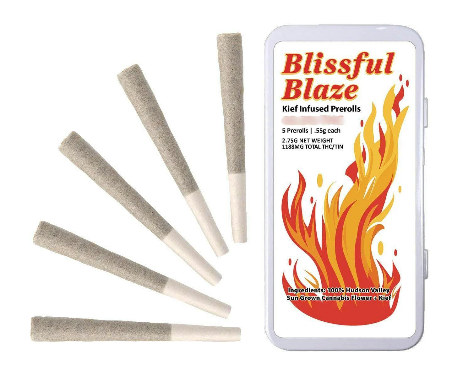 Blissful Blaze Infused Kief Pre-Rolls 5 Pack - High Falls Canna