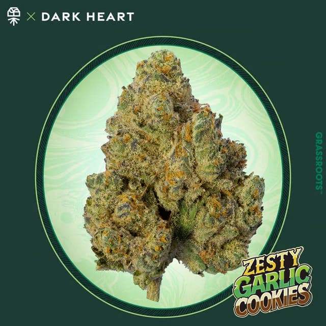 Zesty Garlic Cookies "Dark Heart Collection" • 3.5g - Grassroots | Treehouse Cannabis