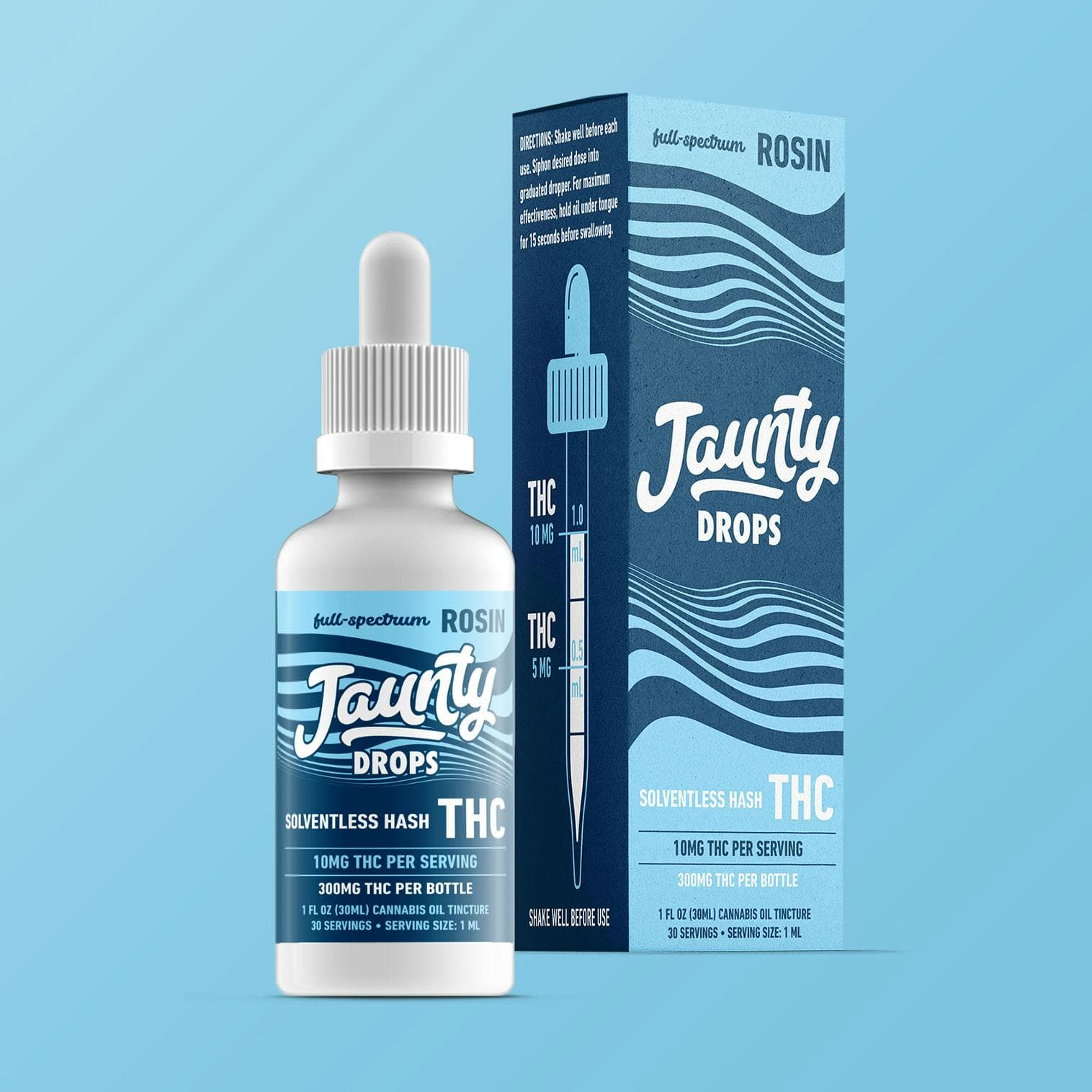 product image for Rosin Drops Solventless Hash Oil Tincture 300mg THC