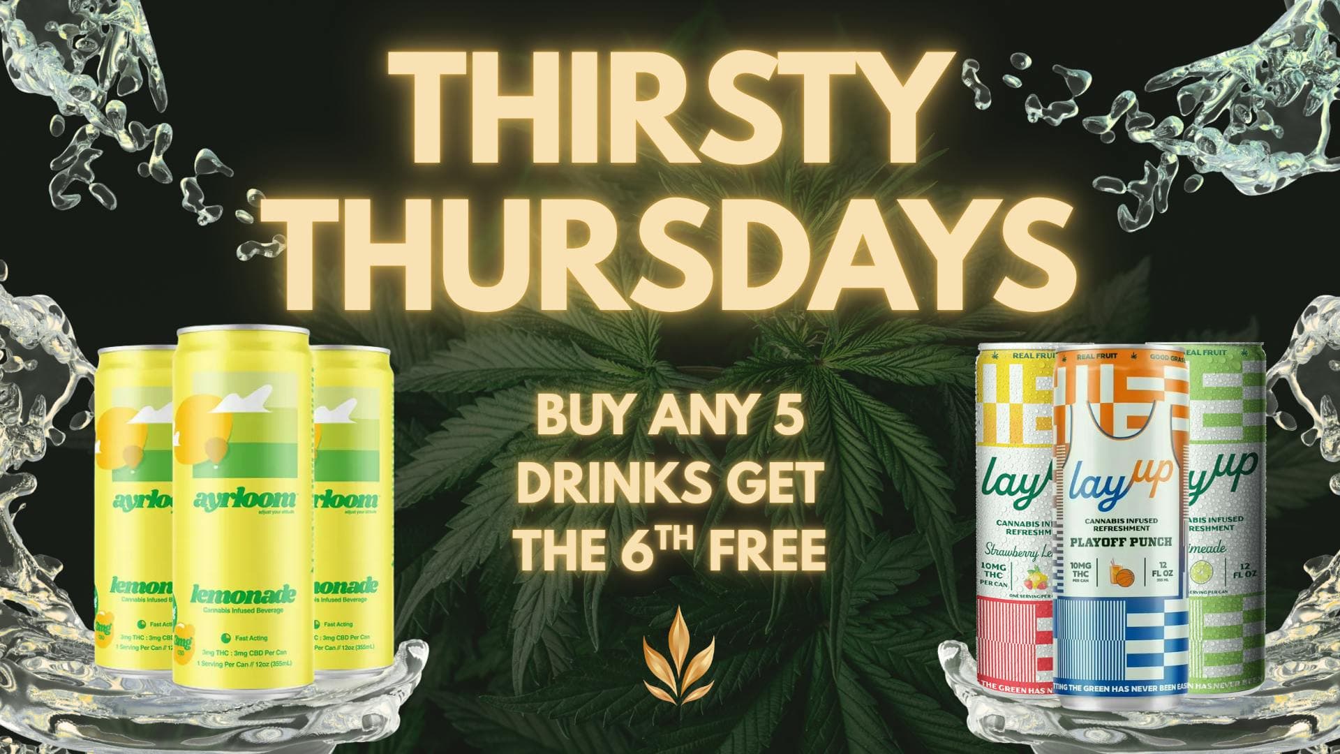 Mix and match any 5 drinks get the 6th FREE!