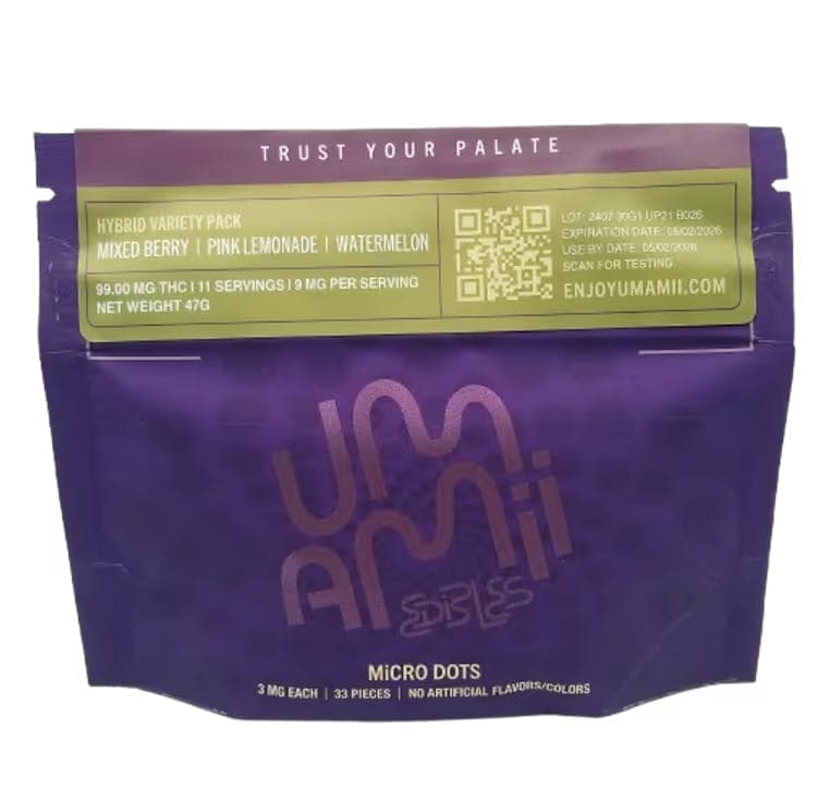 Indica Variety Pack • Cured Resin Gummies • 33 Pack • 100mg - Umamii | Treehouse Cannabis