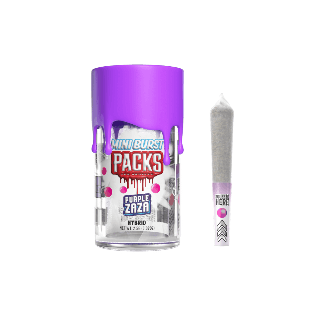 Purple ZAZA Infused 5 pack Pre-Rolls 2.5g - PACKS LA