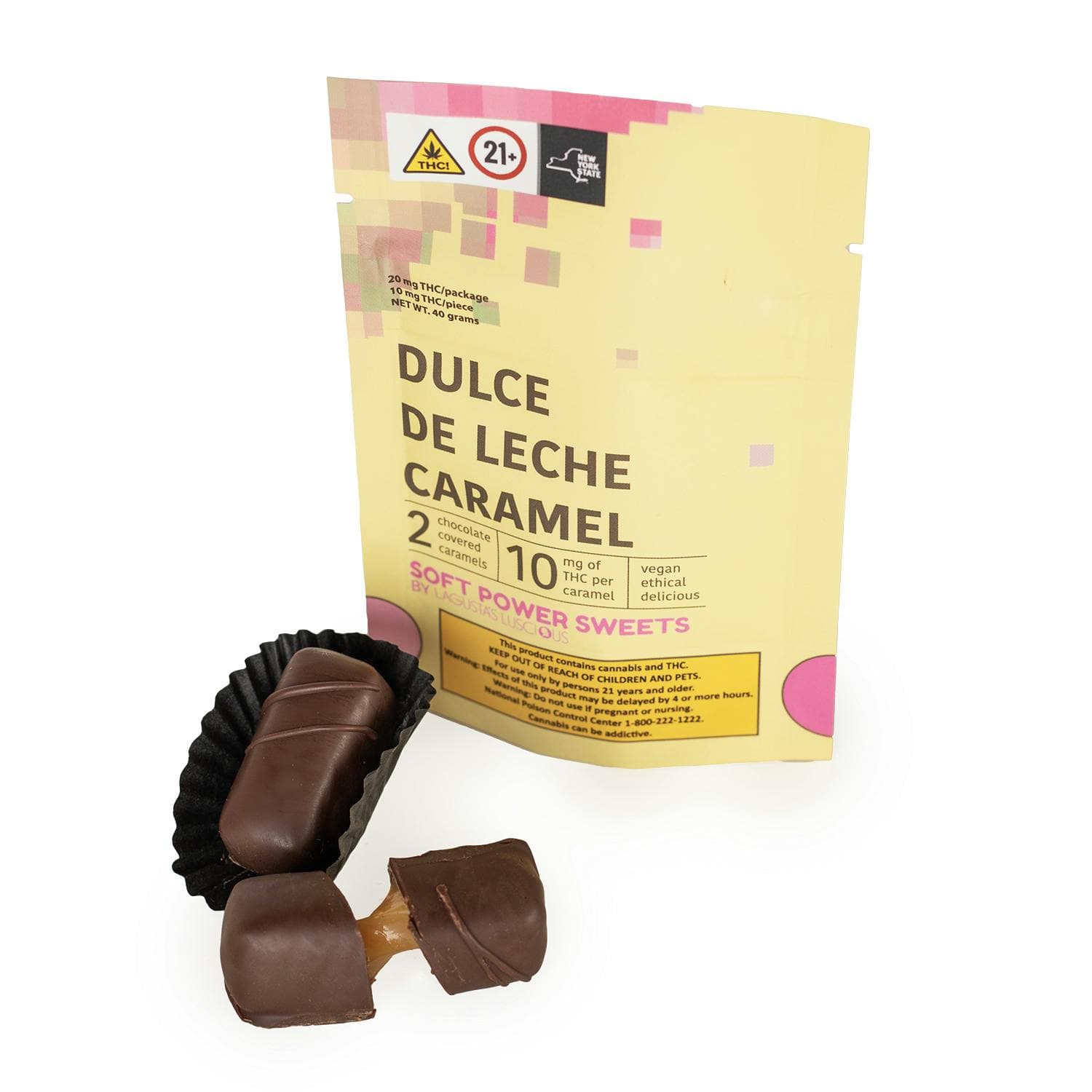Dulce De Leche Caramel Chocolates 2 Pack 20mg Soft Power Sweets - Soft Power Sweets