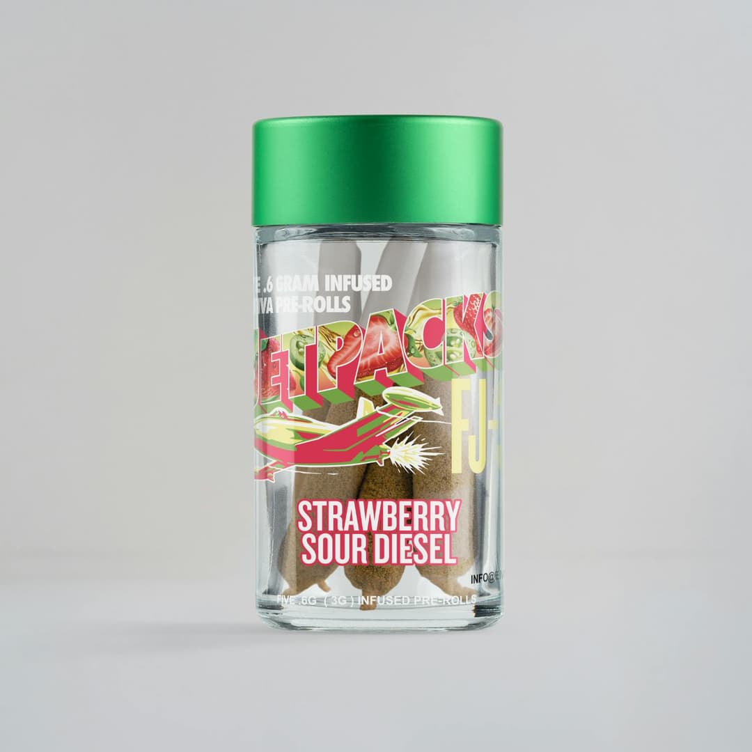 Strawberry Sour Diesel • Infused Pre-Rolls • 5 Pack - Jetpacks | Treehouse Cannabis