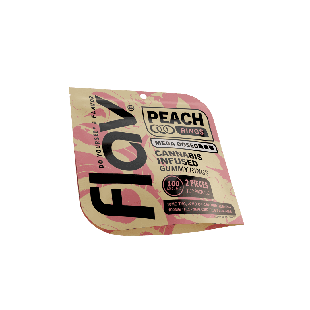 Peach Mega Rings - 100mg - Flav | Treehouse Cannabis
