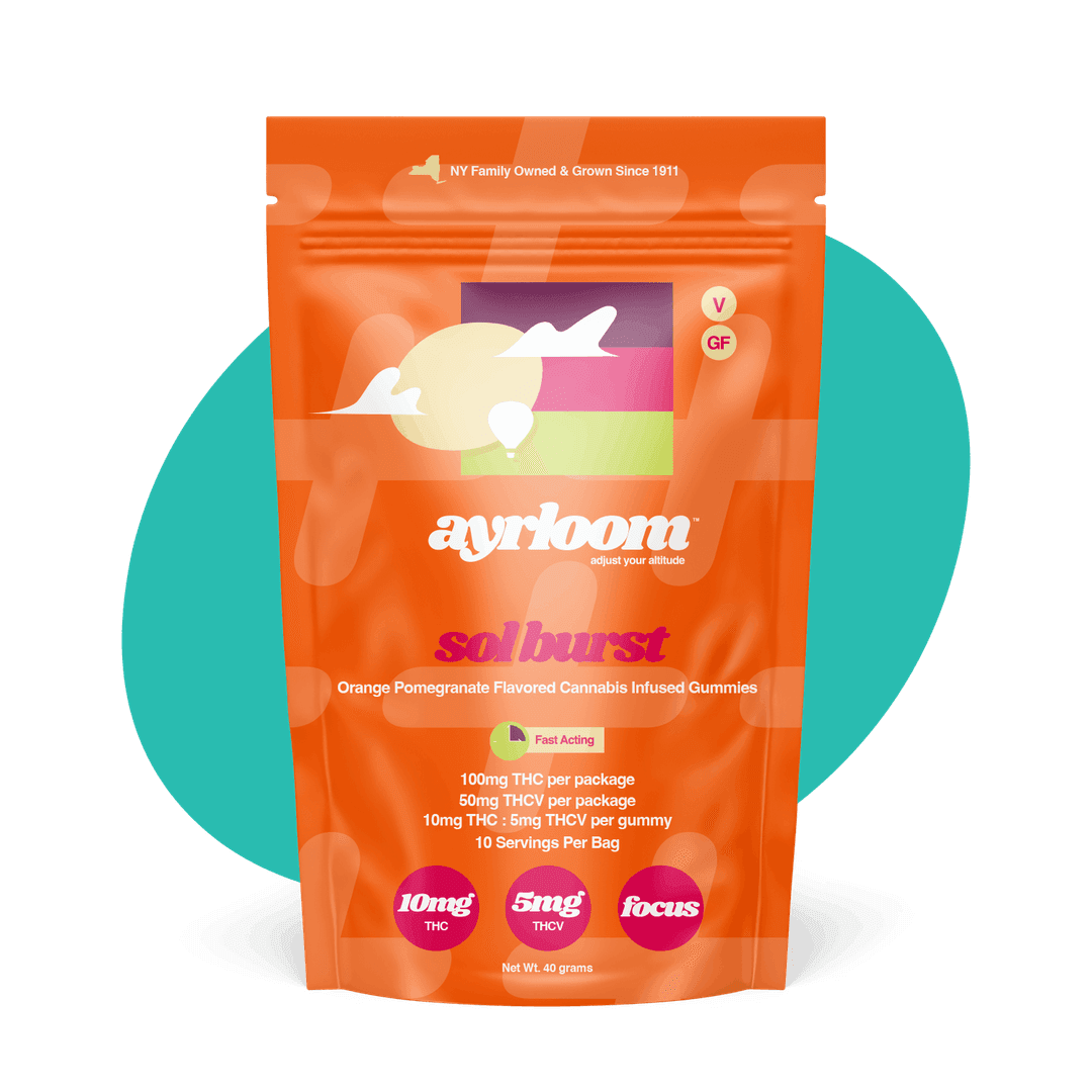 Ayrloom • Orange Pomegranate “Sol Burst” • 2:1 10MG THC : 5MG THCV - ayrloom | Treehouse Cannabis