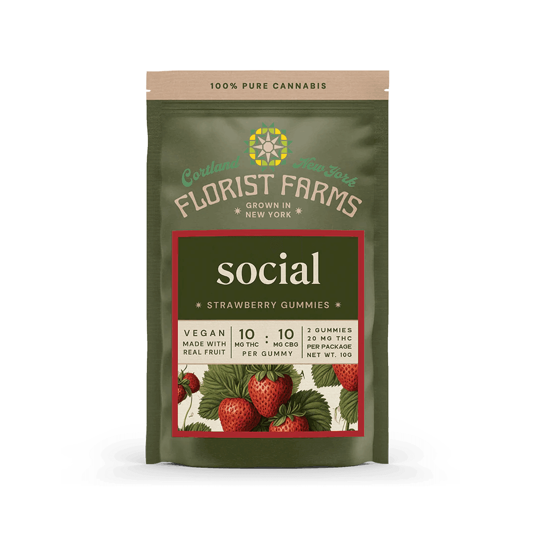 product image for Strawberry 1:1 THC CBG 2 pack Gummies 20mg