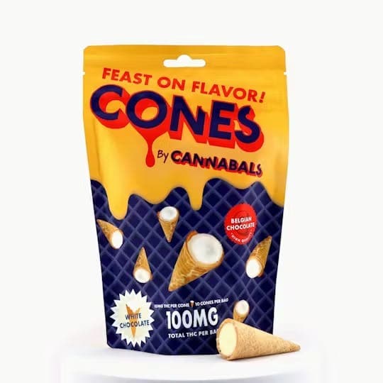 White Chocolate Cannabals Cones • 10 Pack • 100mg - Cannabals | Treehouse Cannabis