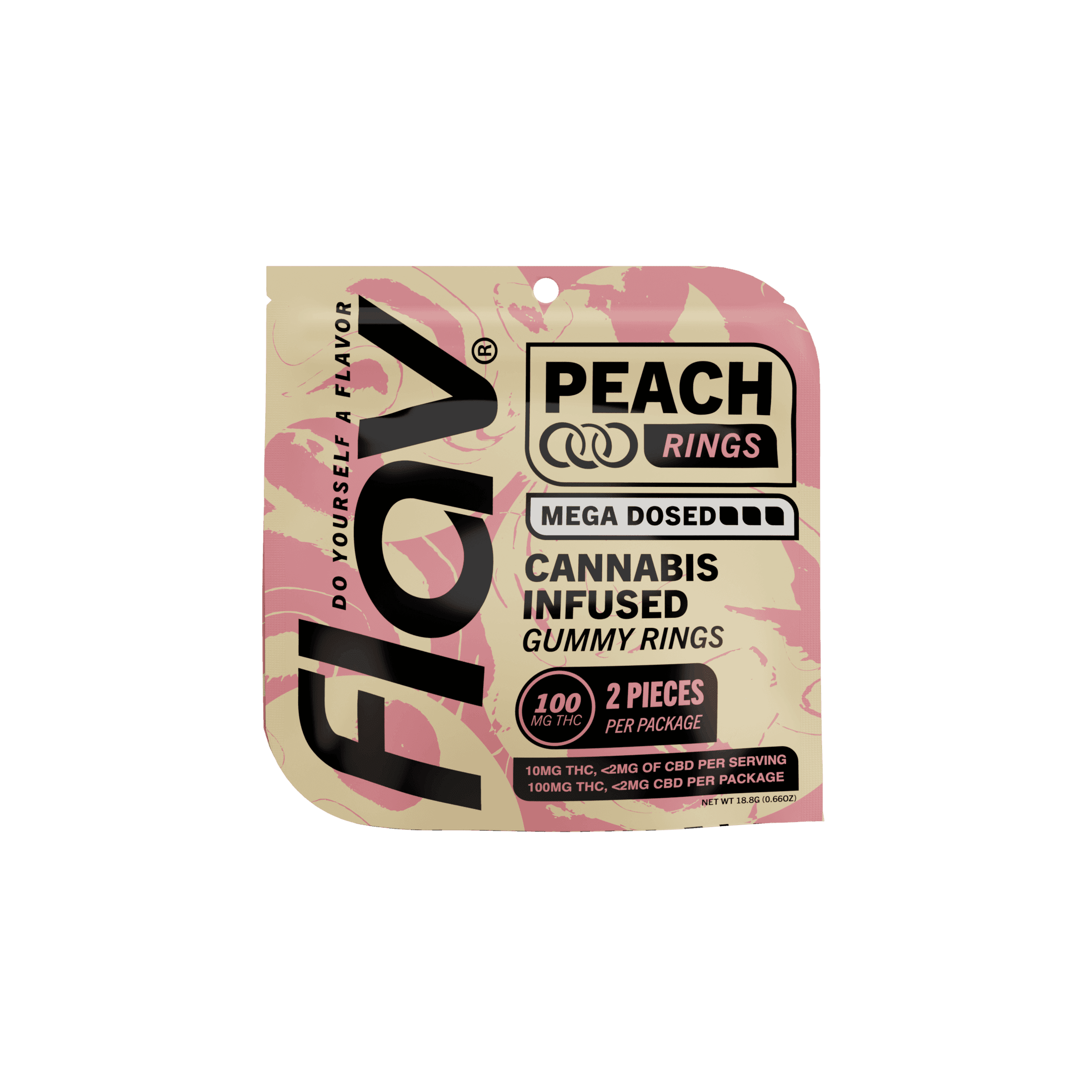 product image for Peach Mega Rings - 100mg
