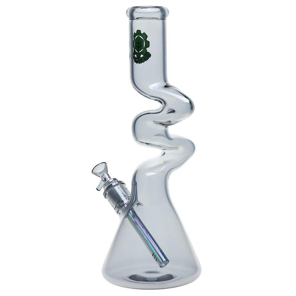 SeshGear Electro Zig Zag Beaker Glass Water Pipe - 14.75" / 14mm F / Colors Vary -  | Treehouse Cannabis