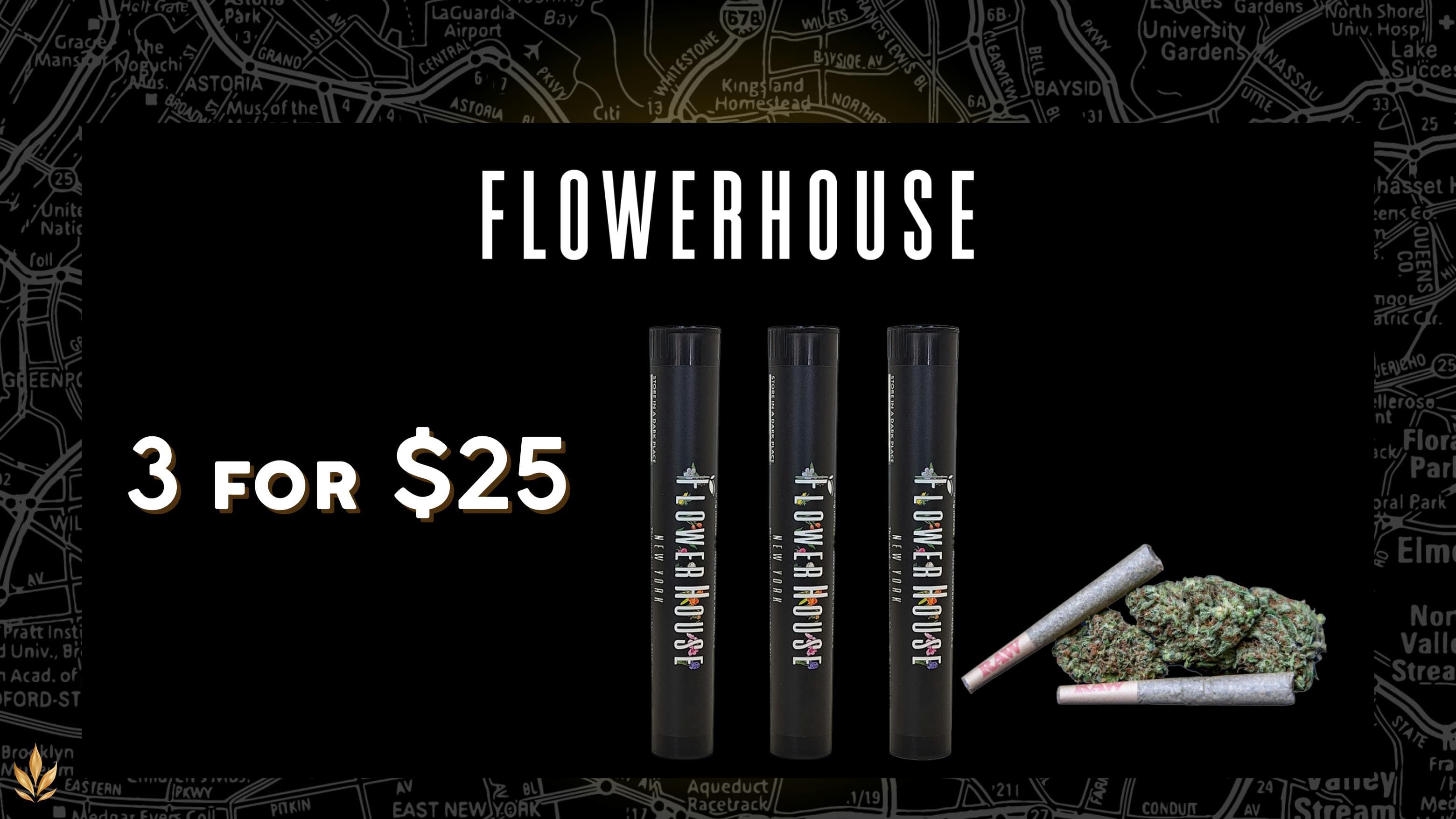 Deal: Flowerhouse – 3 Pre-Rolls for $25