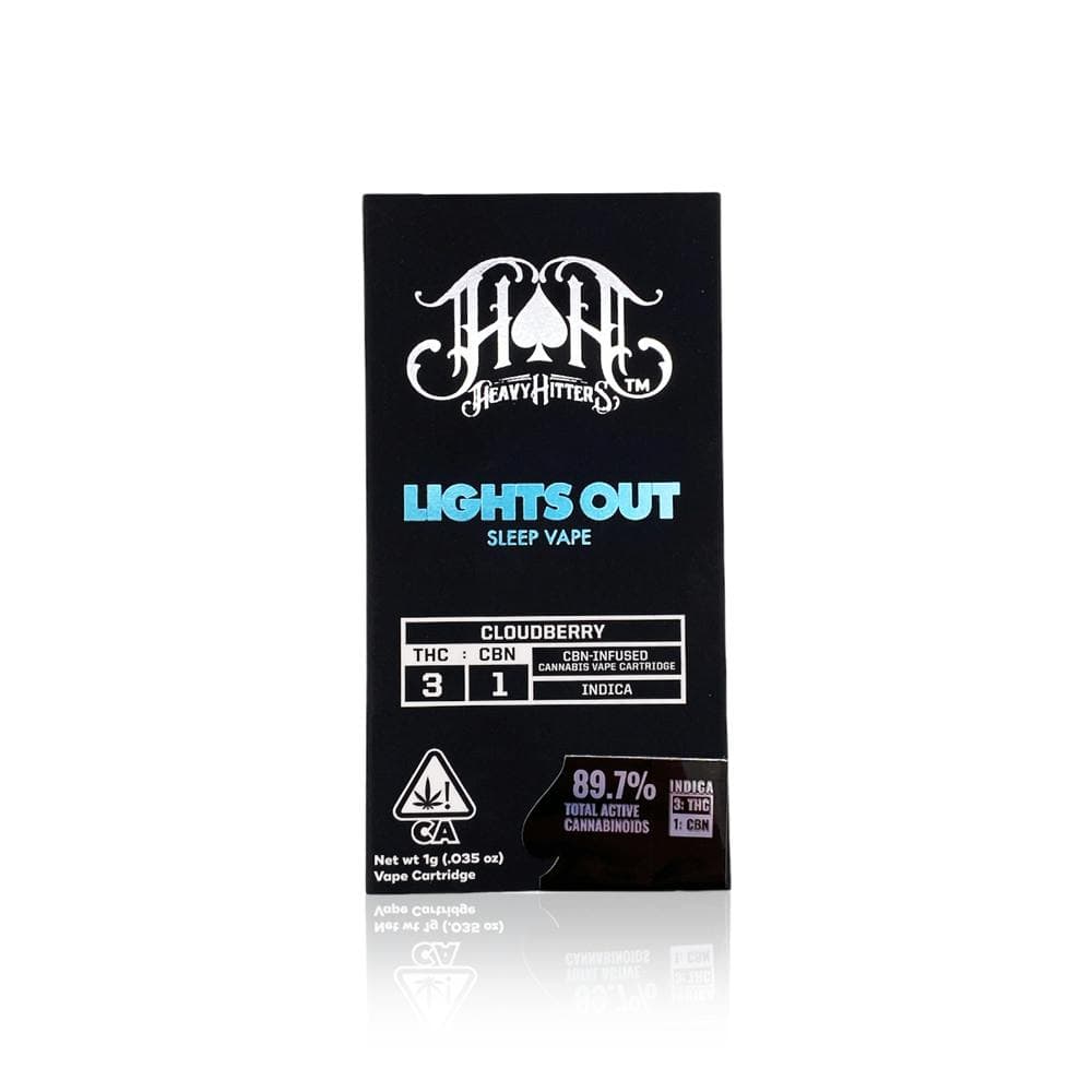 Cloudberry Lights Out CBN Sleep Vape Heavy Hitters Cartridge - Heavy Hitters