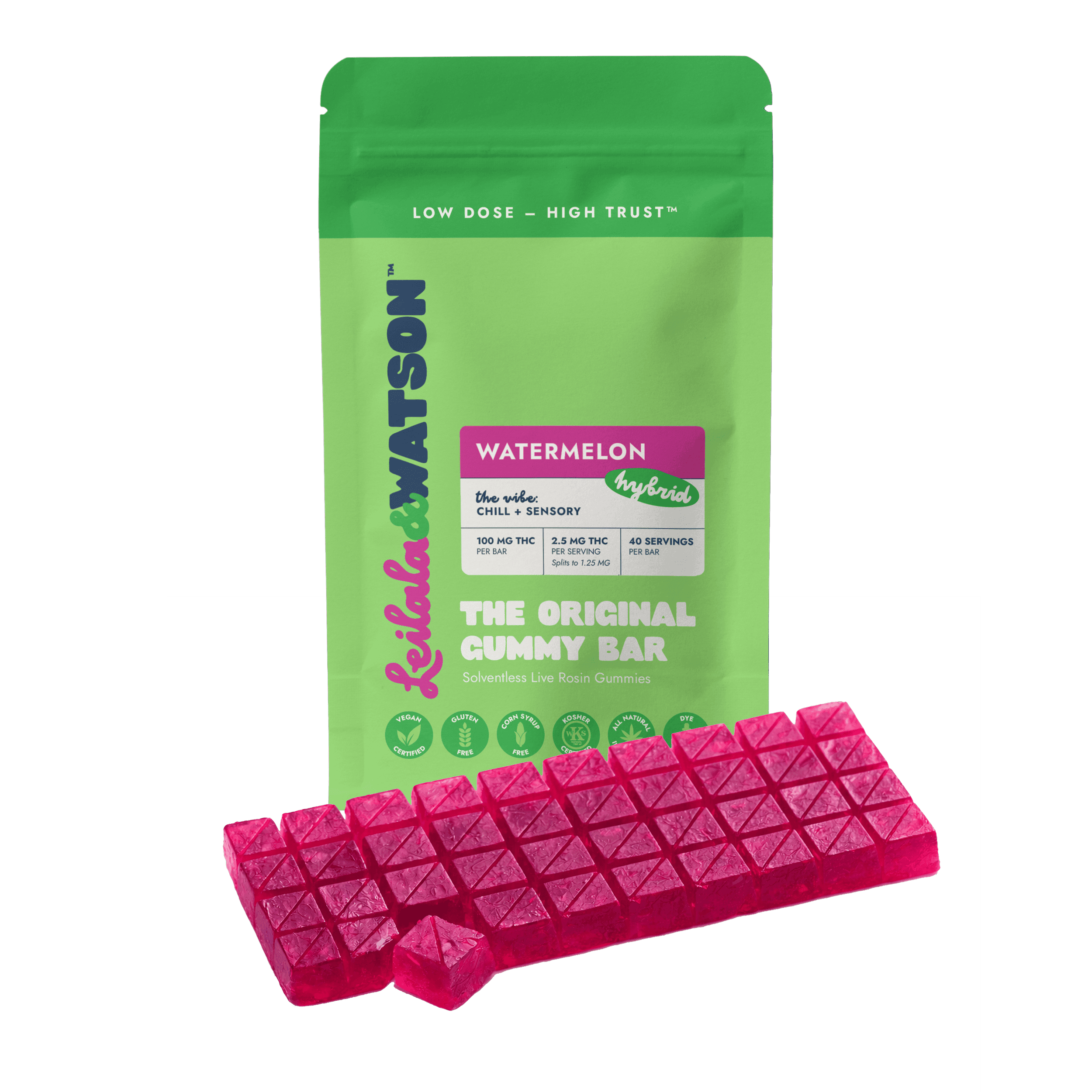 product image Watermelon Live Rosin low dose 2.5g Gummies | 100mg