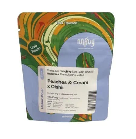 product image for Peaches & Cream x Oishii Live Resin Gummies 10 Pack 100mg