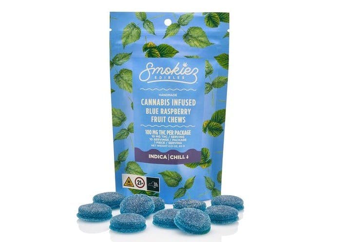 Sweet Blue Raspberry Gummies 10 Pack - Smokiez Edibles