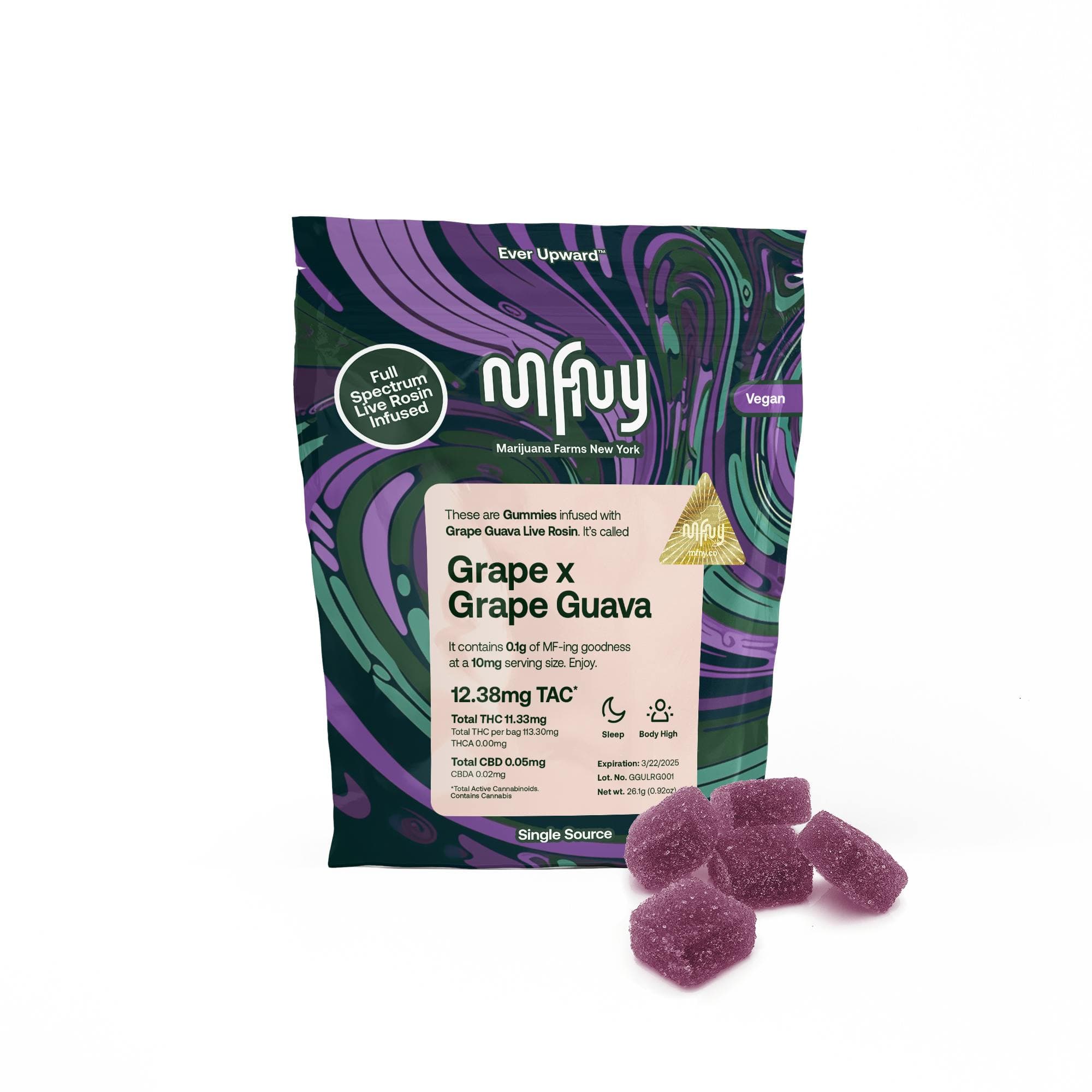 Grape x Grape Guava Gummies Live Rosin 10 Pack 50mg - MFNY