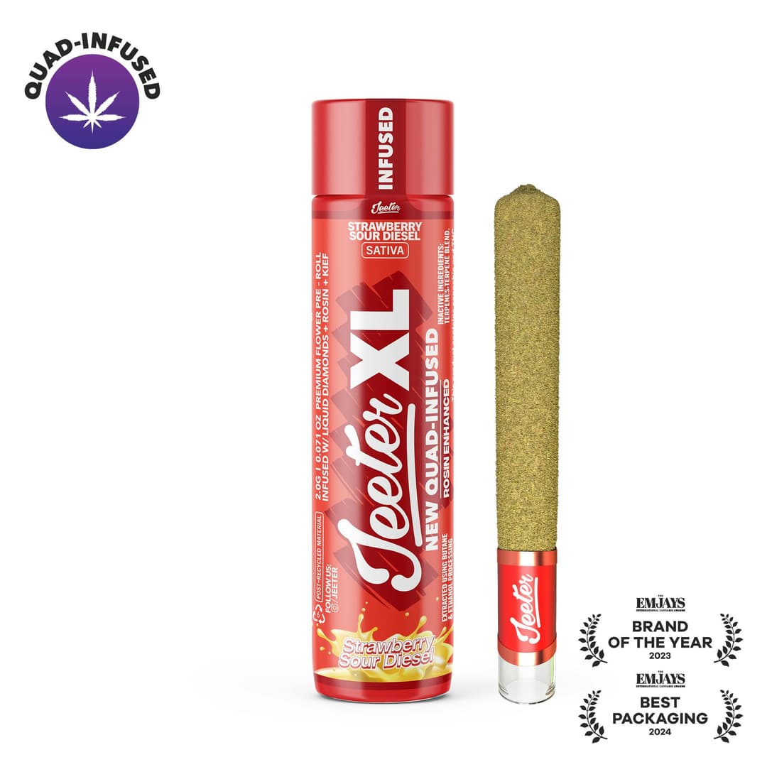 Strawberry Sour Diesel Quad-Infused XL Jeeter Joint • 2g - Jeeter | Treehouse Cannabis