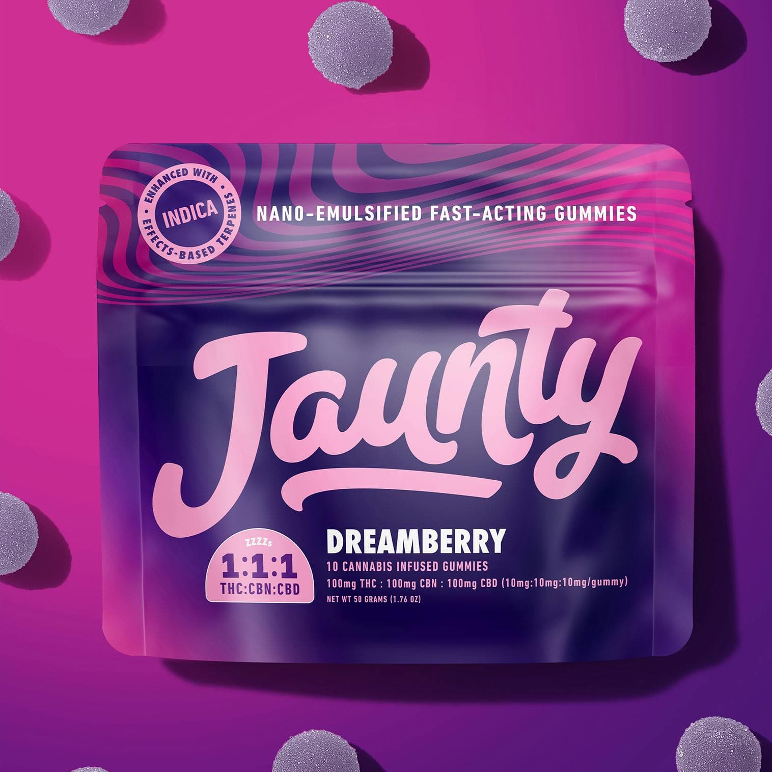 product image for Dreamberry 1:1:1 THC/CBD/CBN Gummies 2 Pack 20mg