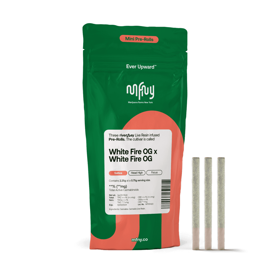 White Fire OG x White Fire OG • 3pk Pre-Rolls • • 2.25g - MFNY | Treehouse Cannabis
