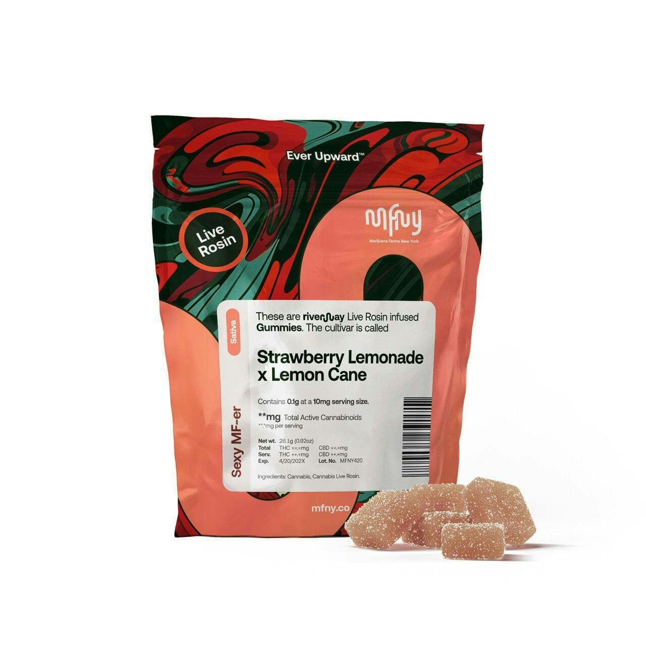 product image for Strawberry Lemonade x Lemon Cane Live Rosin Gummies 10 Pack 100mg