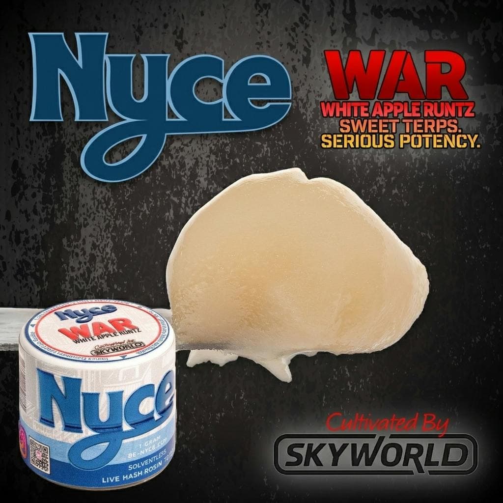 Nyce x Skyworld White Apple Runtz Live Rosin Concentrate 1g - Nyce