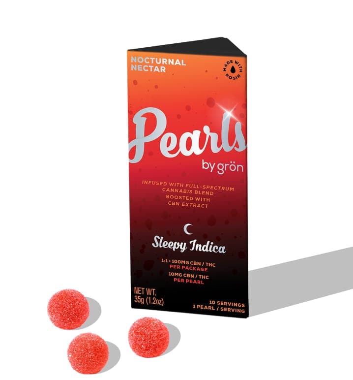 product image for Nocturnal Nectar Pearls 1:1 CBN:THC Gron 10 pack 100mg