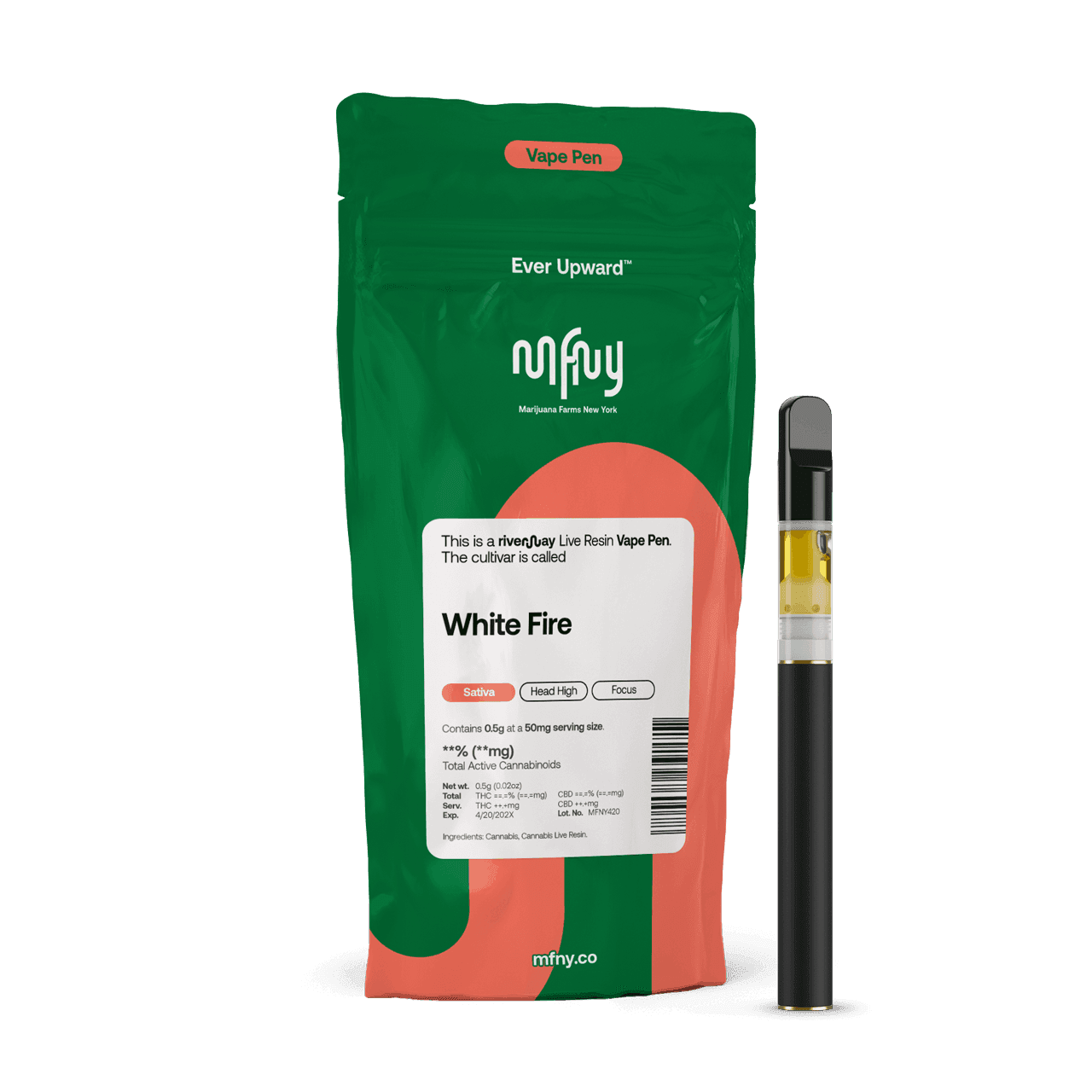 product image for White Fire Live Resin Vape Pen .5g