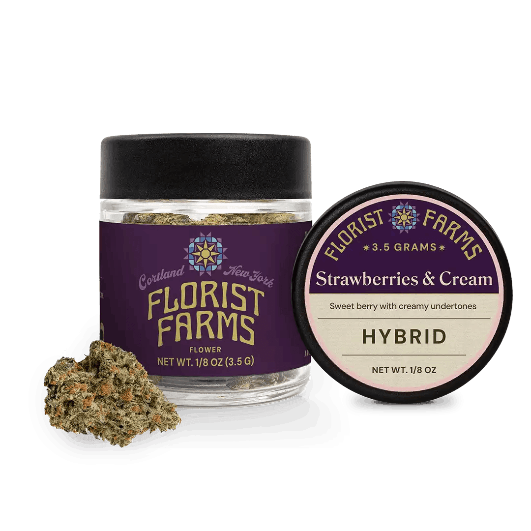 Strawberries & Cream • Flower • 3.5g - Florist Farms | Treehouse Cannabis