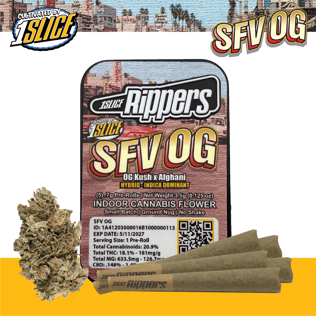 SFV OG • 5 Pack Pre-Rolls • 3.5g - 1Slice | Treehouse Cannabis