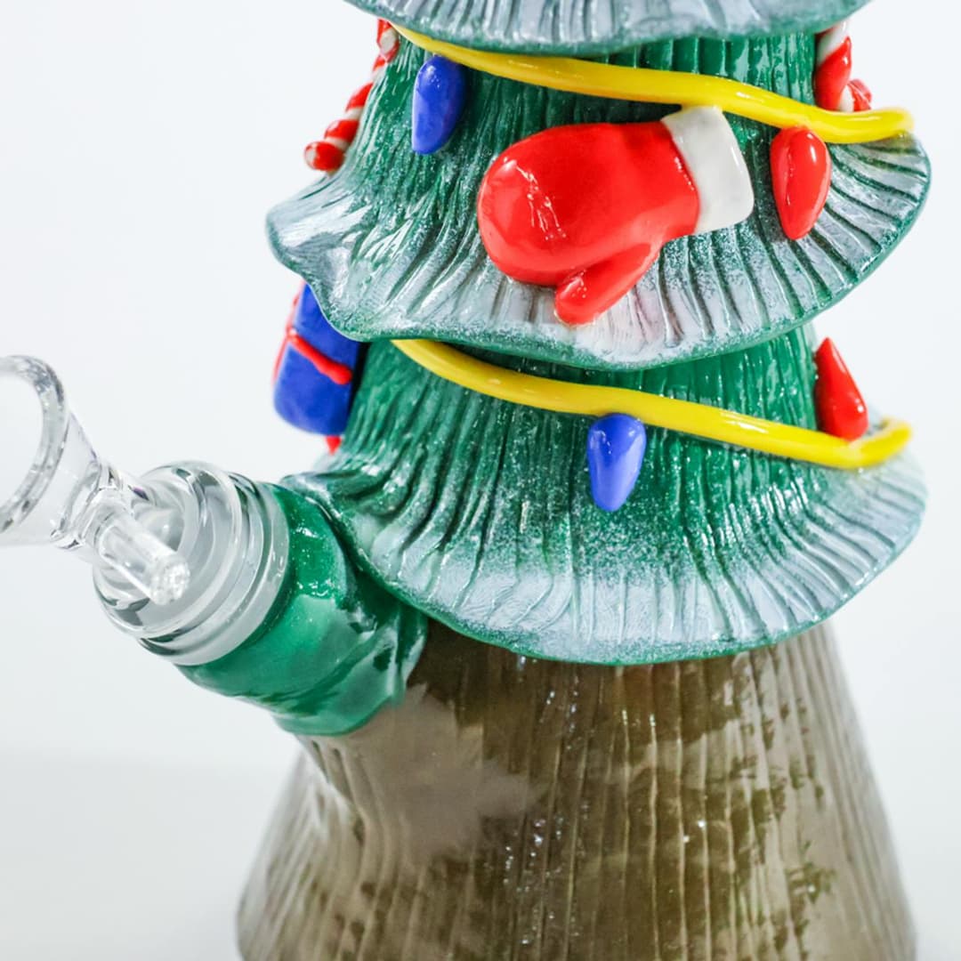 10" Baked On Holiday Beaker Bong with Flower Bowl - LuvBuds | Treehouse Cannabis