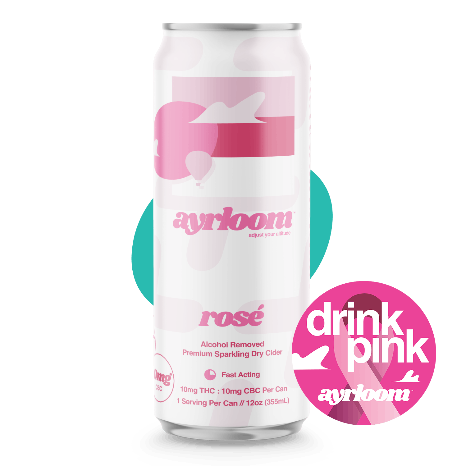 product image for Ayrloom Rosé 1:1 10MG THC : 10MG CBC Singles