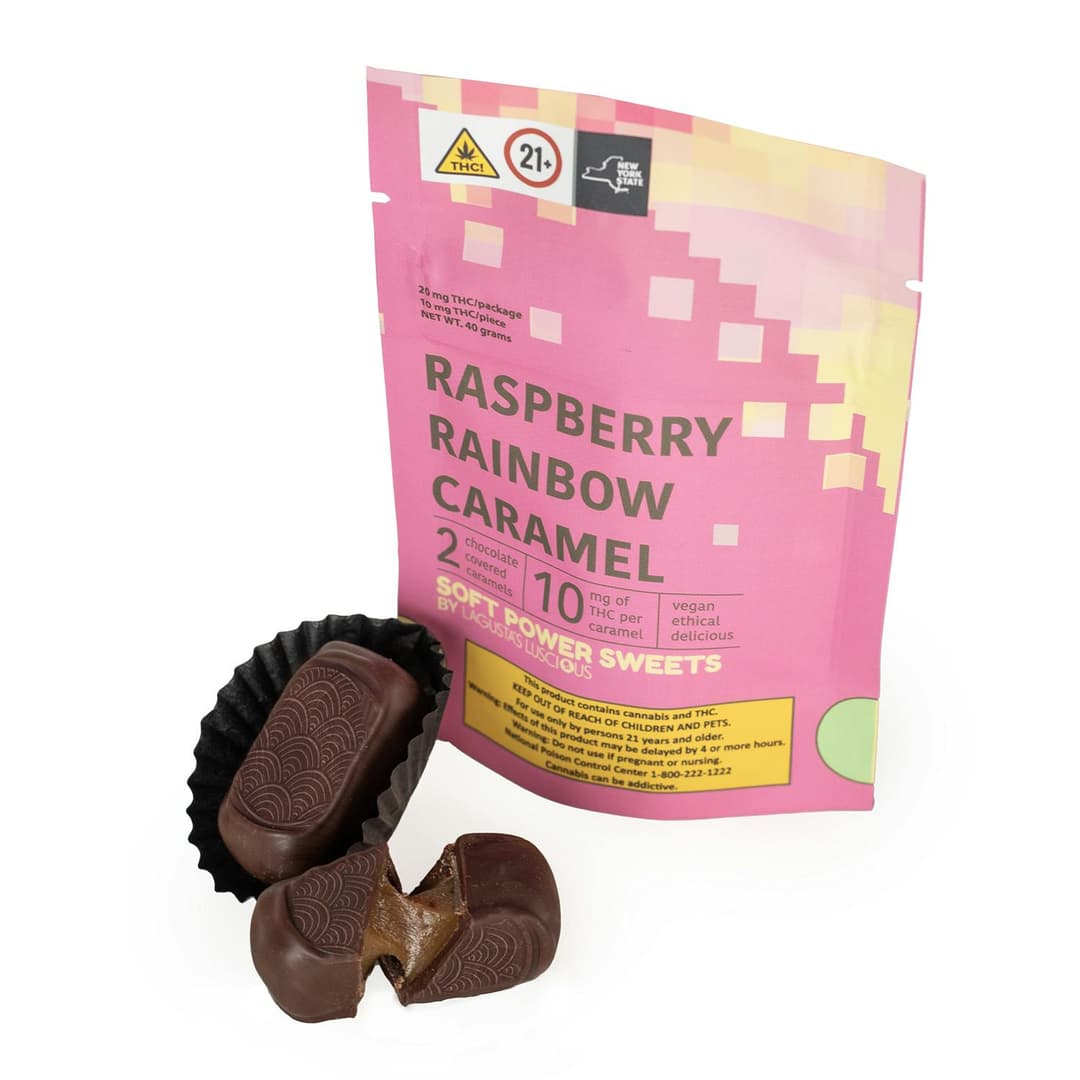Raspberry Rainbow Caramel Chocolates • 2 Pack - Soft Power Sweets | Treehouse Cannabis