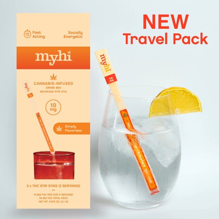 Simply Flavorless - Beverage Stir STIKs - 3 count (30mg) - MyHi | Treehouse Cannabis