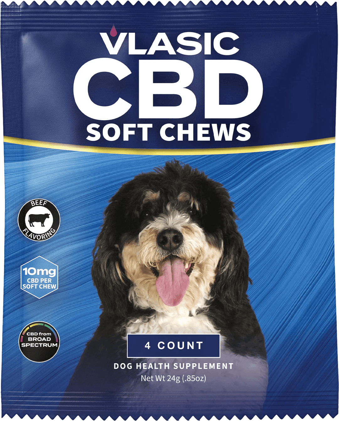 4 pack Beef Flavored CBD Chew For Dogs  • 20mg - Vlasic Labs | Treehouse Cannabis