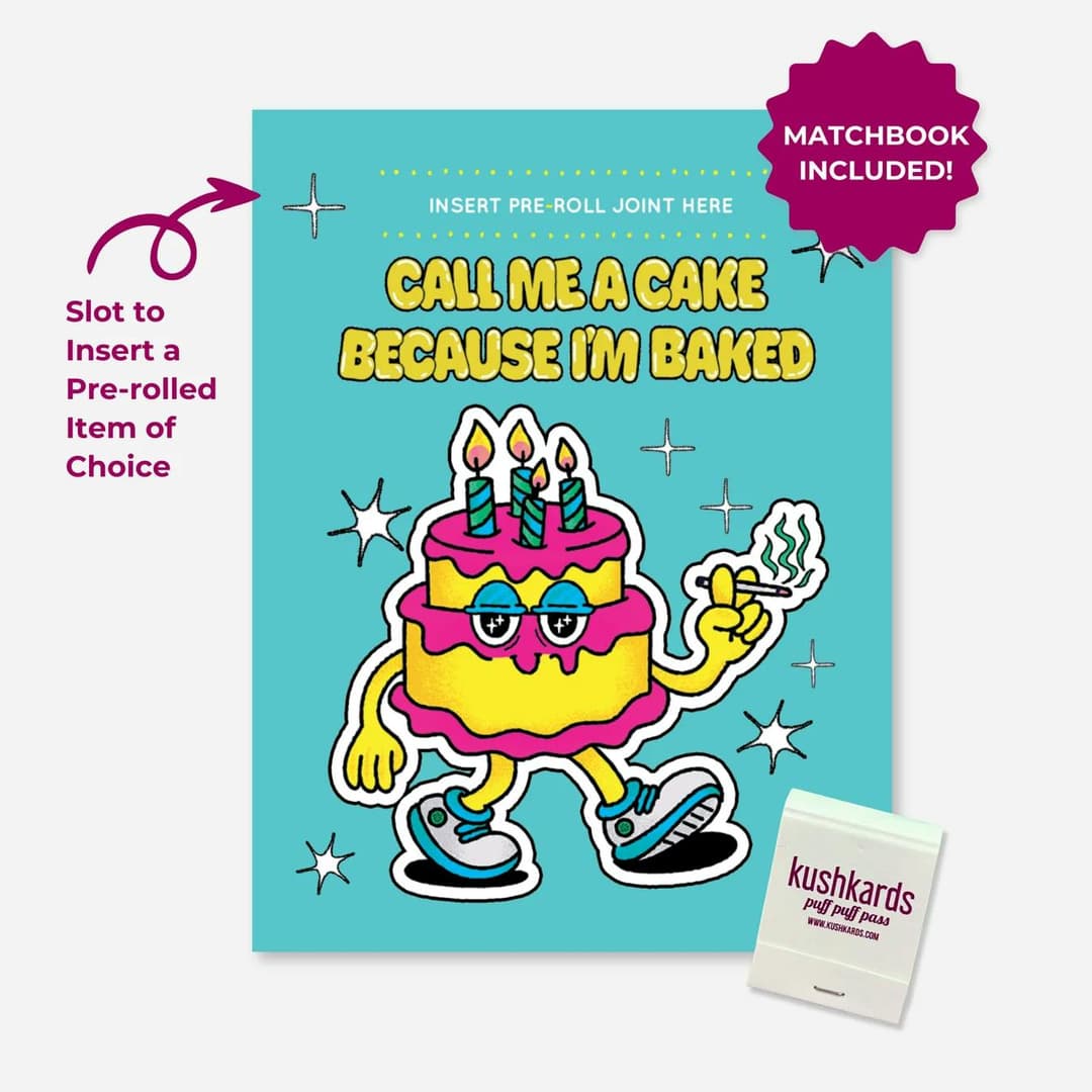 Baked Like a Cake Birthday Card - KushKards | Treehouse Cannabis