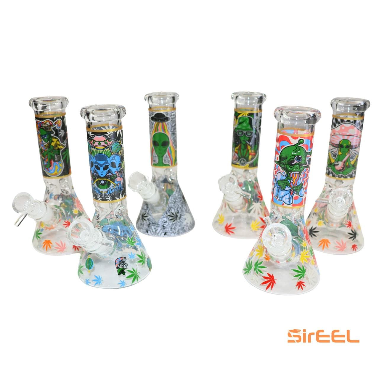 product image for 8" 420 Leaf EElien Beaker Bong w/ Bowl