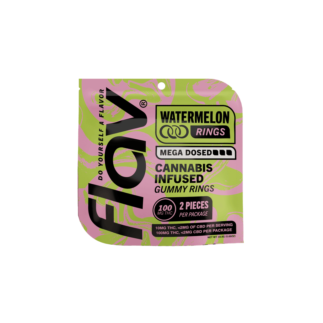 Watermelon Mega Rings - 100mg - Flav | Treehouse Cannabis