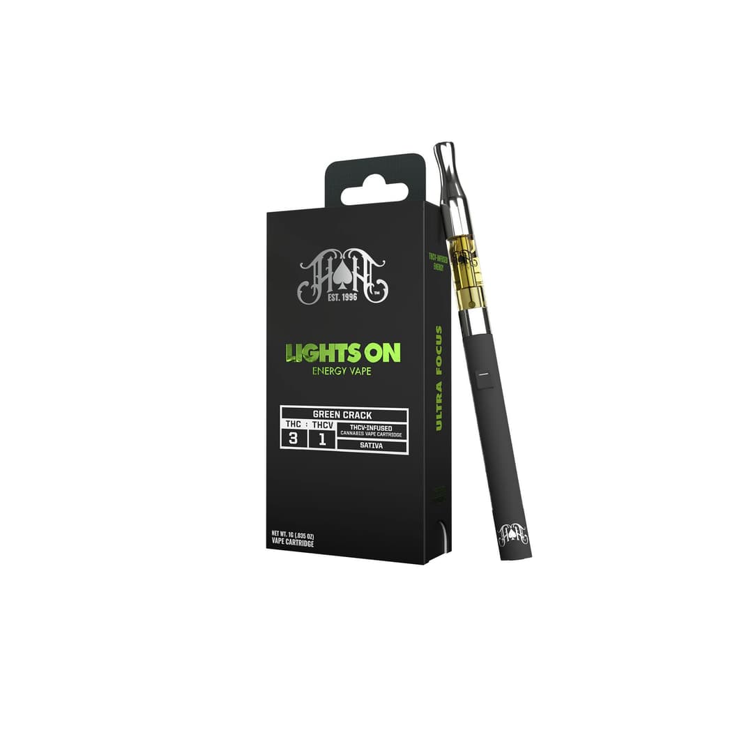 Green Crack • Lights On Energy • Cartridge • 1g • Heavy Hitters - Heavy Hitters | Treehouse Cannabis