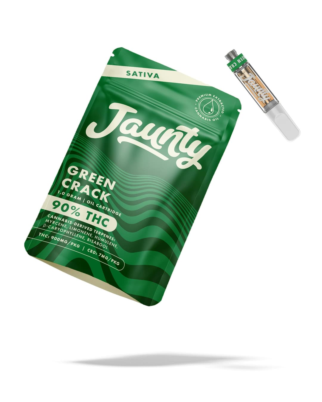 Green Crack • Cartridge • 1g • Jaunty - Jaunty | Treehouse Cannabis