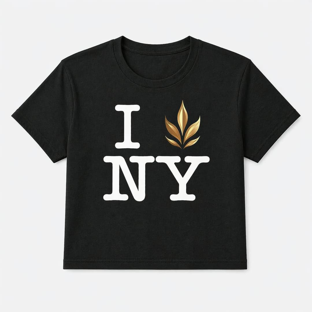 I Love NY Black Crop Top T-Shirt - Treehouse Cannabis | Treehouse Cannabis