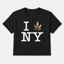 I Love NY Black Crop Top T-Shirt