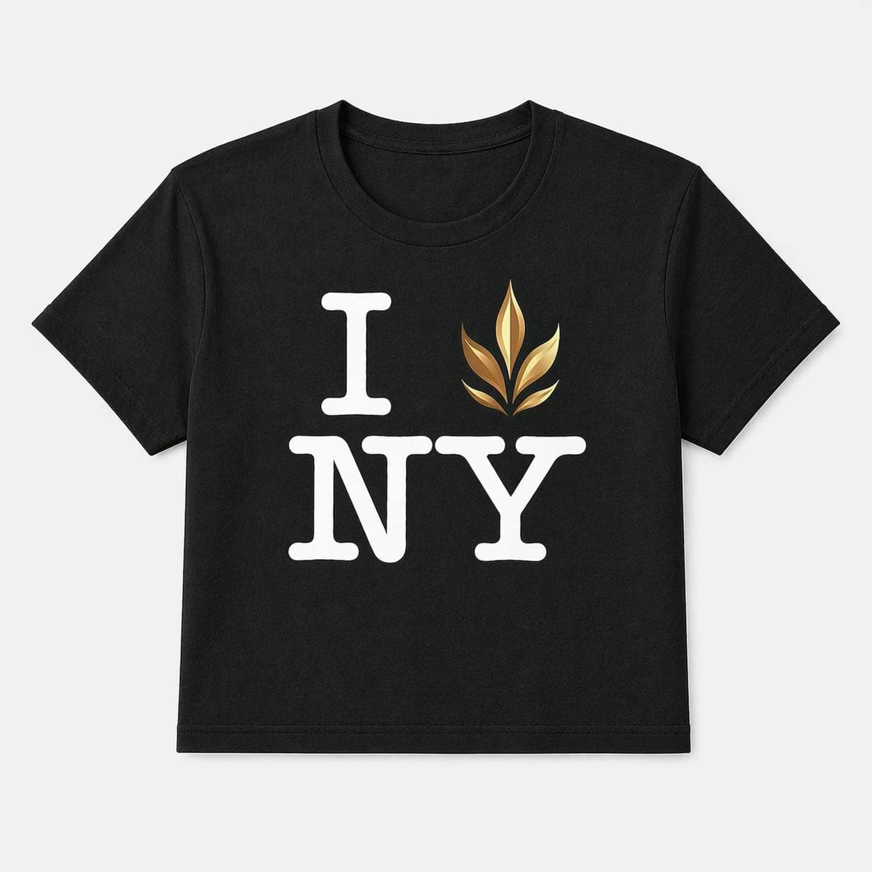 product image for I Love NY Black Crop Top T-Shirt