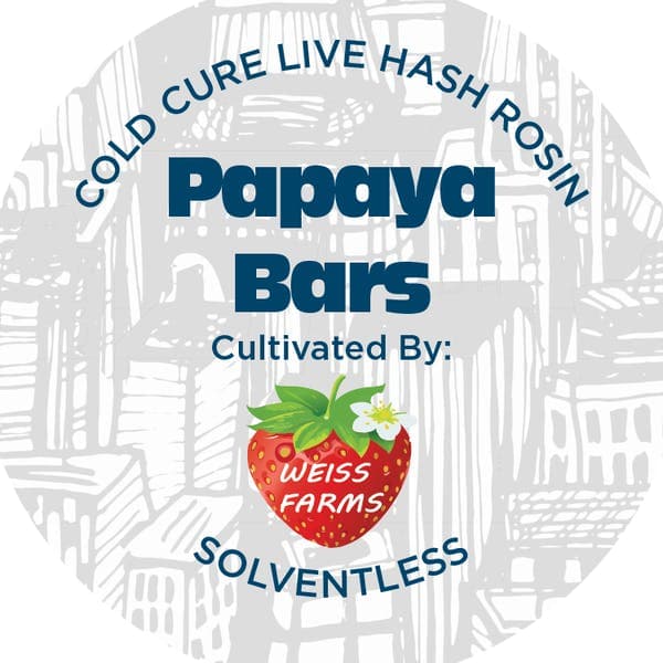 Papaya Bars cultivated by Weiss Farms • Live Rosin Concentrate • 1g - Nyce | Treehouse Cannabis