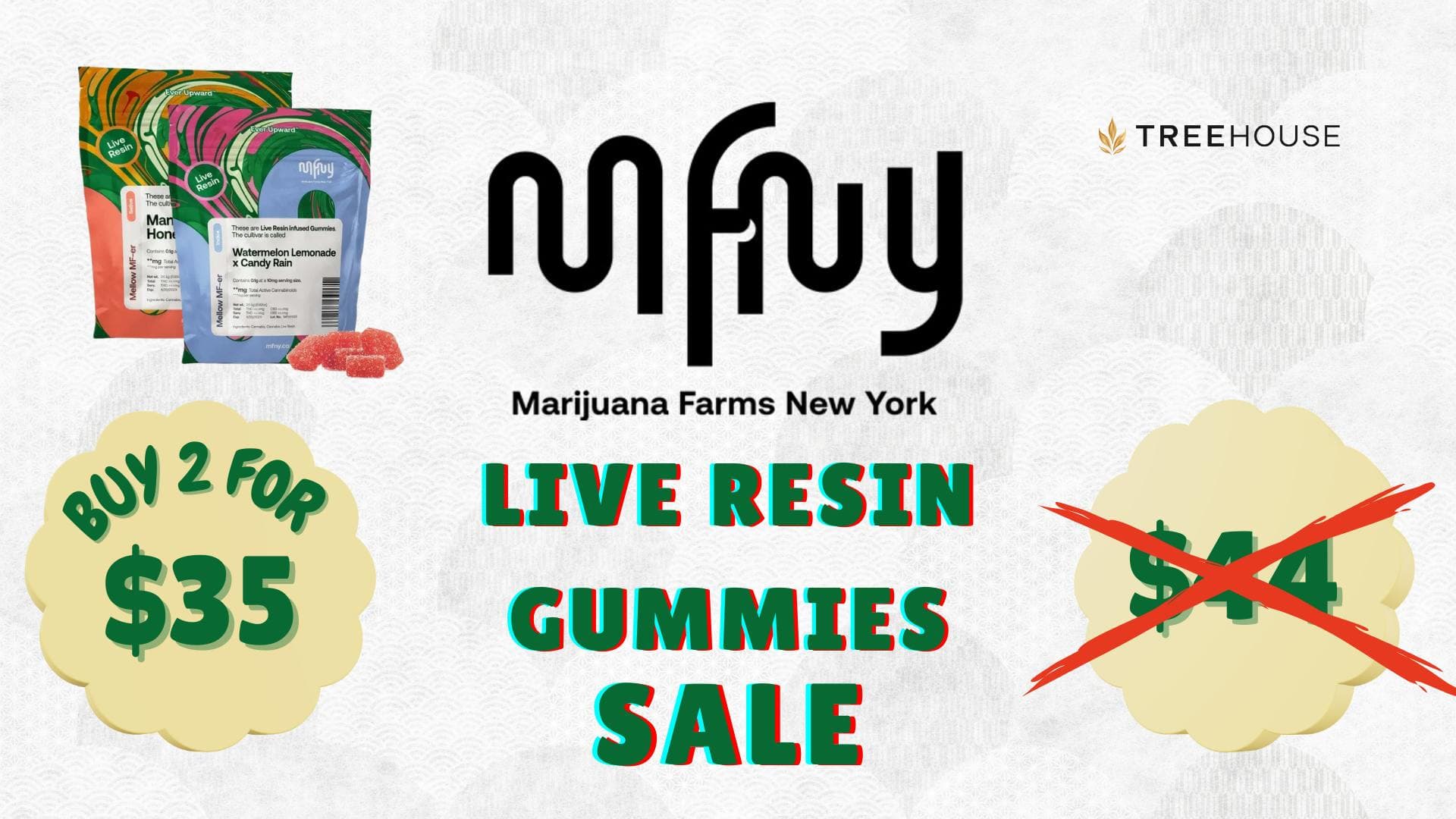 Deal: MFNY Live Resin Gummies – 2 for $35