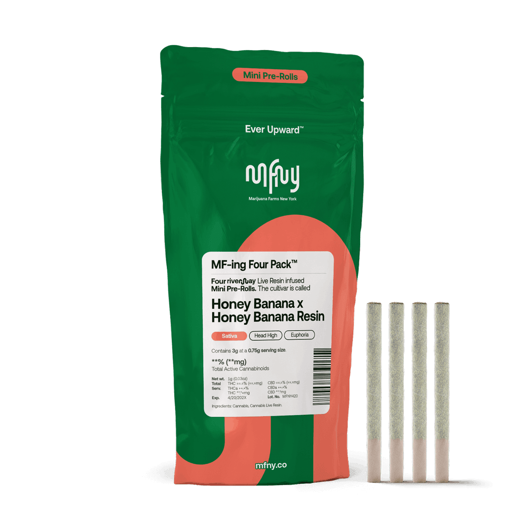 Honey Banana x Honey Banana Live Resin Infused Pre-Roll • .75g • 4 pk - MFNY | Treehouse Cannabis